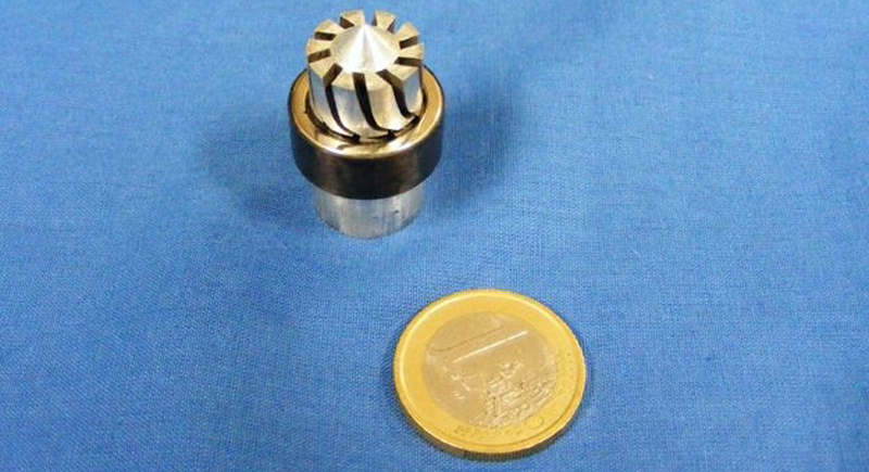 La microturbina di Emanuele Guglielmino ha 14 millimetri di diametro e sviluppa 30 watt di potenza ad un bar